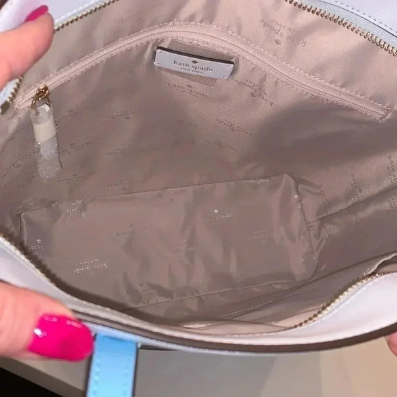 Kate Spade tote bag purse gorgeous Crisp Sky blue color NWT - Picture 2 of 4